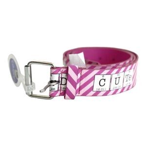 New Womens Claires Science Perodic Table Fun Nerdy Belt - Sz M/L